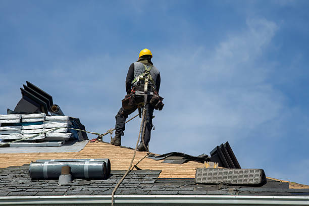 Professional Gutter Installation technician working in Gastonville, PA